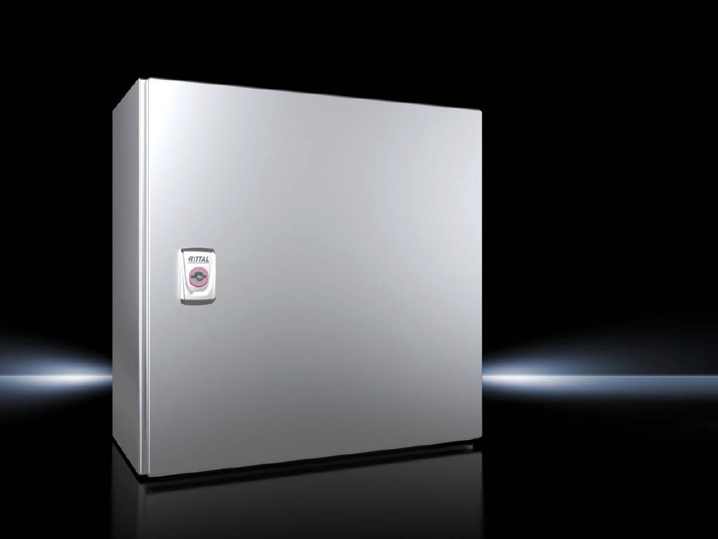 Rittal kompakt elskab AX 1006000 i rustfrit stål, 1-trig, BHT: 380x380x210 mm