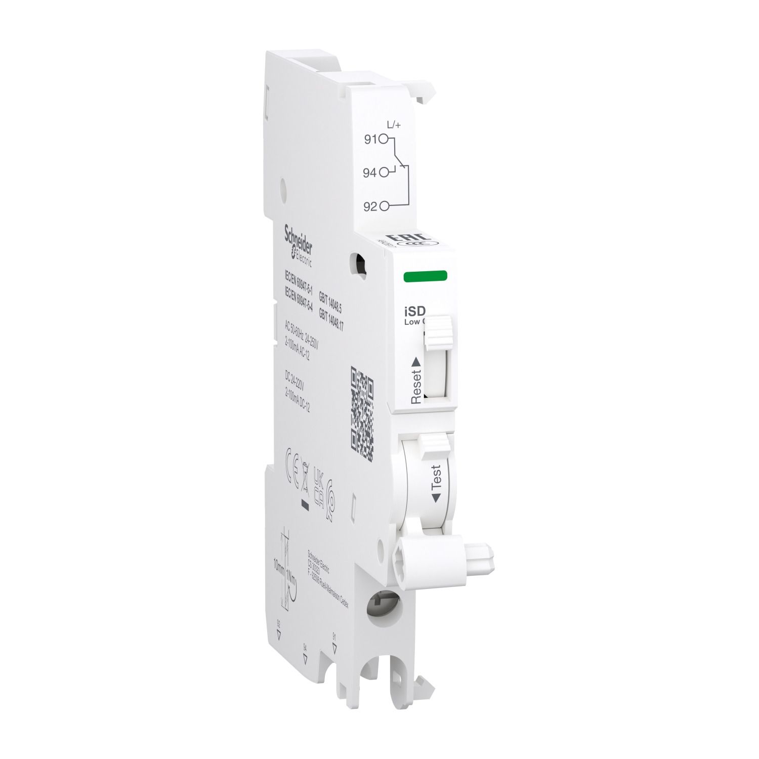 Schneider Electric Acti9 A9A, 9 mm, 73 mm, 86 mm, Hvid, -25 - 70 °C