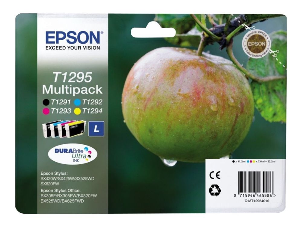 Epson Apple Multipack 4 Farben T1295, Durabrite Ultra Ink, 11,2 Ml, 7 Ml, 1 Stück(E), Multipack