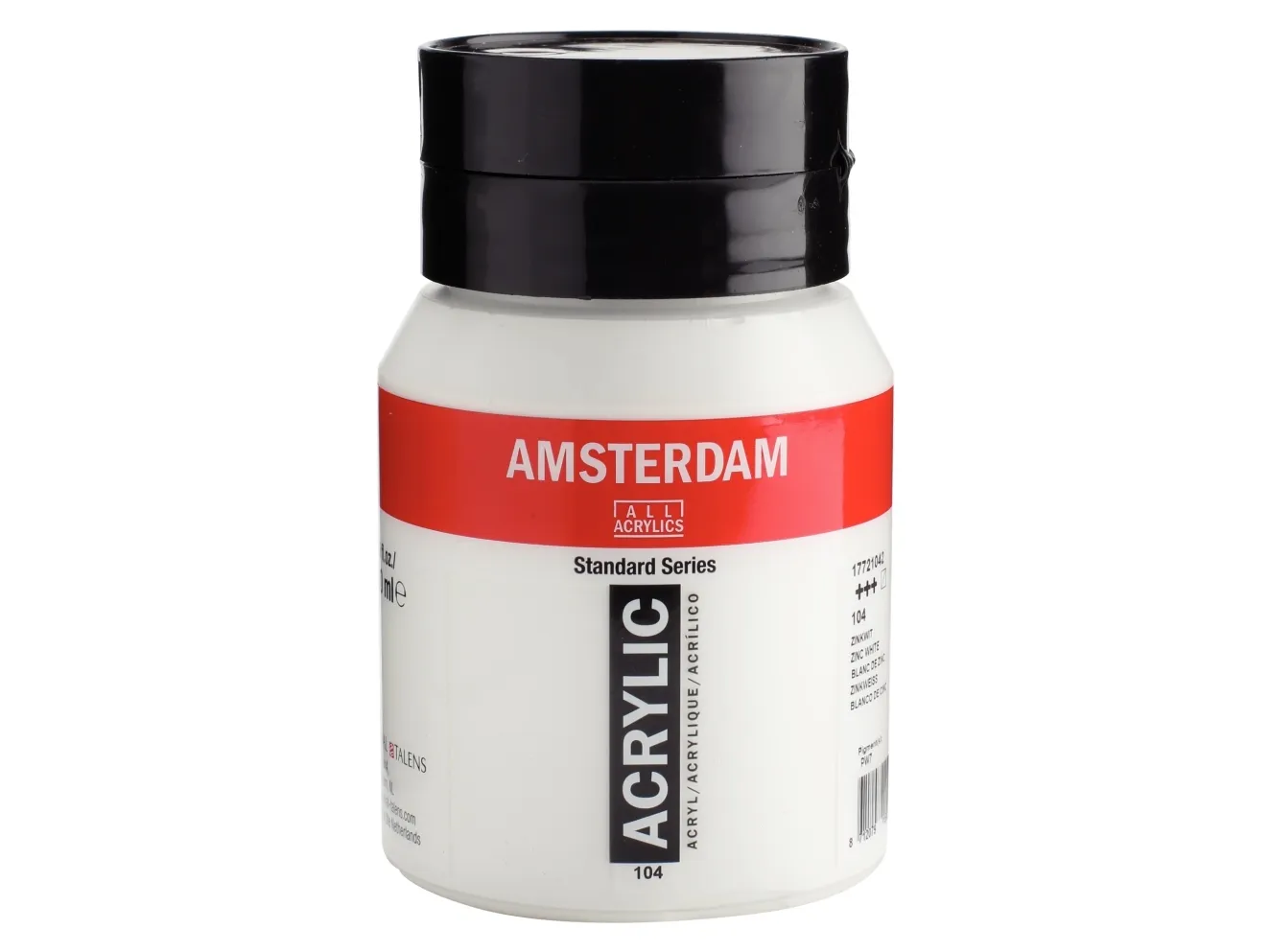 Amsterdam Standard Series Acrylic Jar Zinc White 104 | Skola & Hobby - Konstmaterial - Akryl & Akvareller | GameStuff
