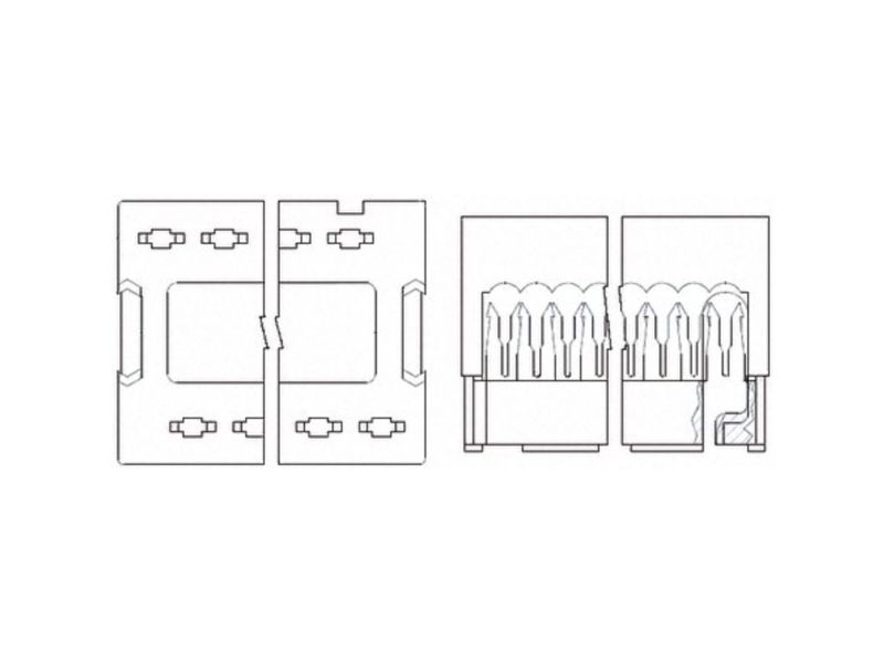 Te Connectivity 14-Way Idc Connector Plug For Cable Mount, 2-Row