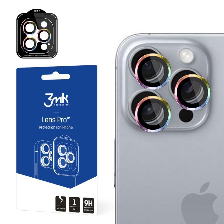 3Mk Iphone 16 Pro/16 Pro Max Objektiv Pro, Regenbogen Kameraobjektiv