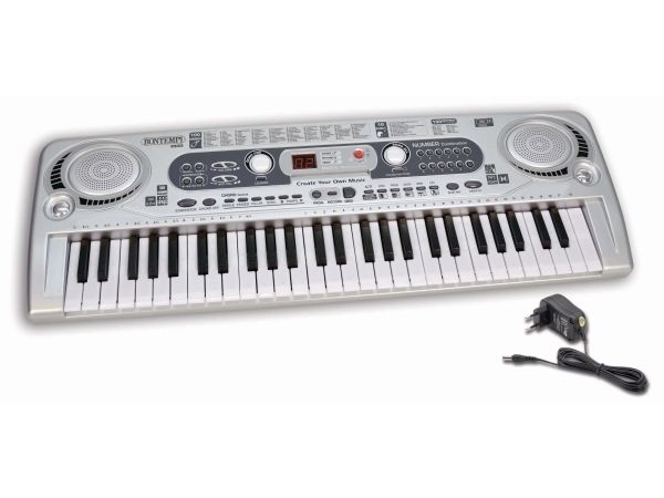 Bontempi Digital Keyboard with 54 keys, Legetøjs musikinstrument, MIDI keyboard, 5 År, AA, Flerfarvet