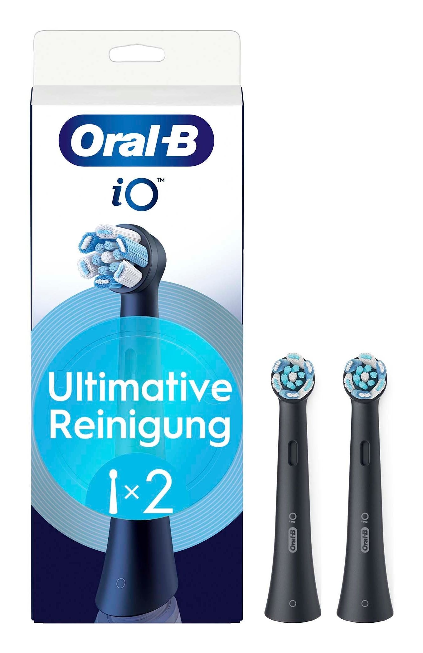 Oral-B Io Ultimate Clean 16262903 Tandbørstehoveder, 2-Pak, Sort