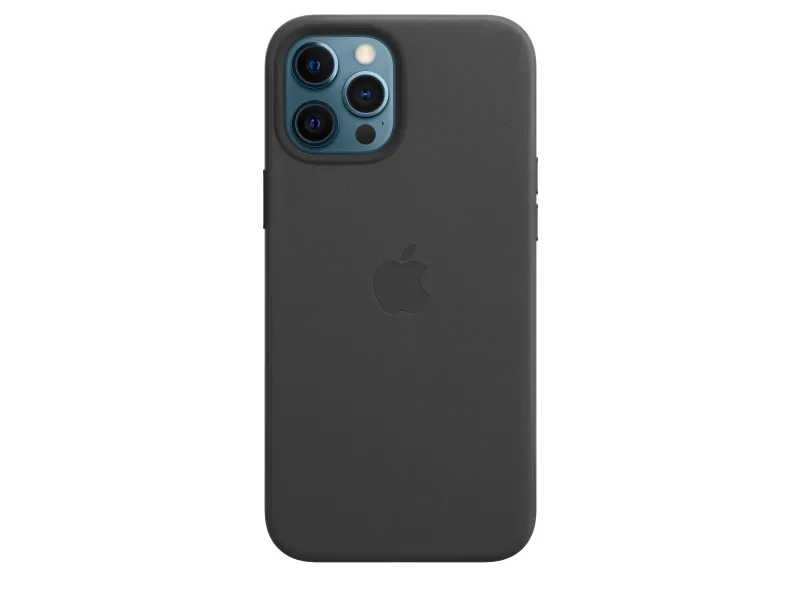 Apple iPhone 12 Pro Max Leather Case with MagSafe - Juodas