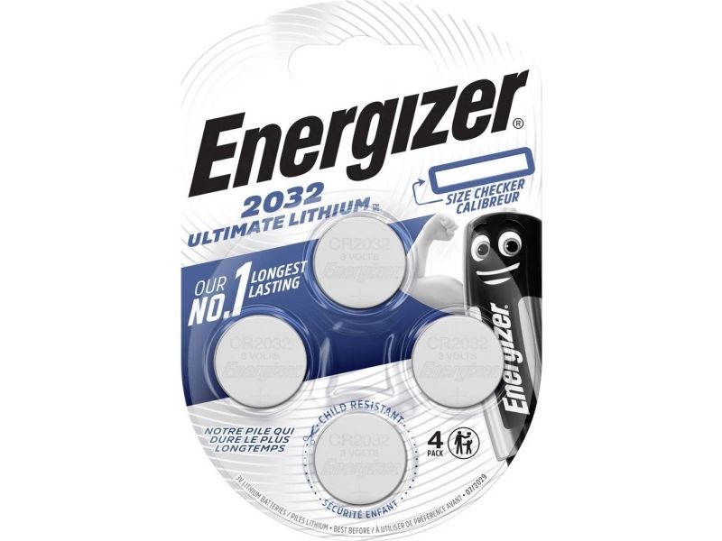 Energizer Cr2032, Einwegbatterie, Cr2032, Lithium, 3 V, 4 Stück(E), Sichtverpackung
