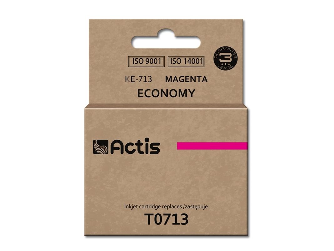 Actis Ke-713 Tintenpatrone (Ersatz Für Epson T0713/T0893/T1003 Standard 13,5Ml Magenta), Standardertrag, Magenta, Tinte Auf Farbstoffbasis, 13,5 Ml,