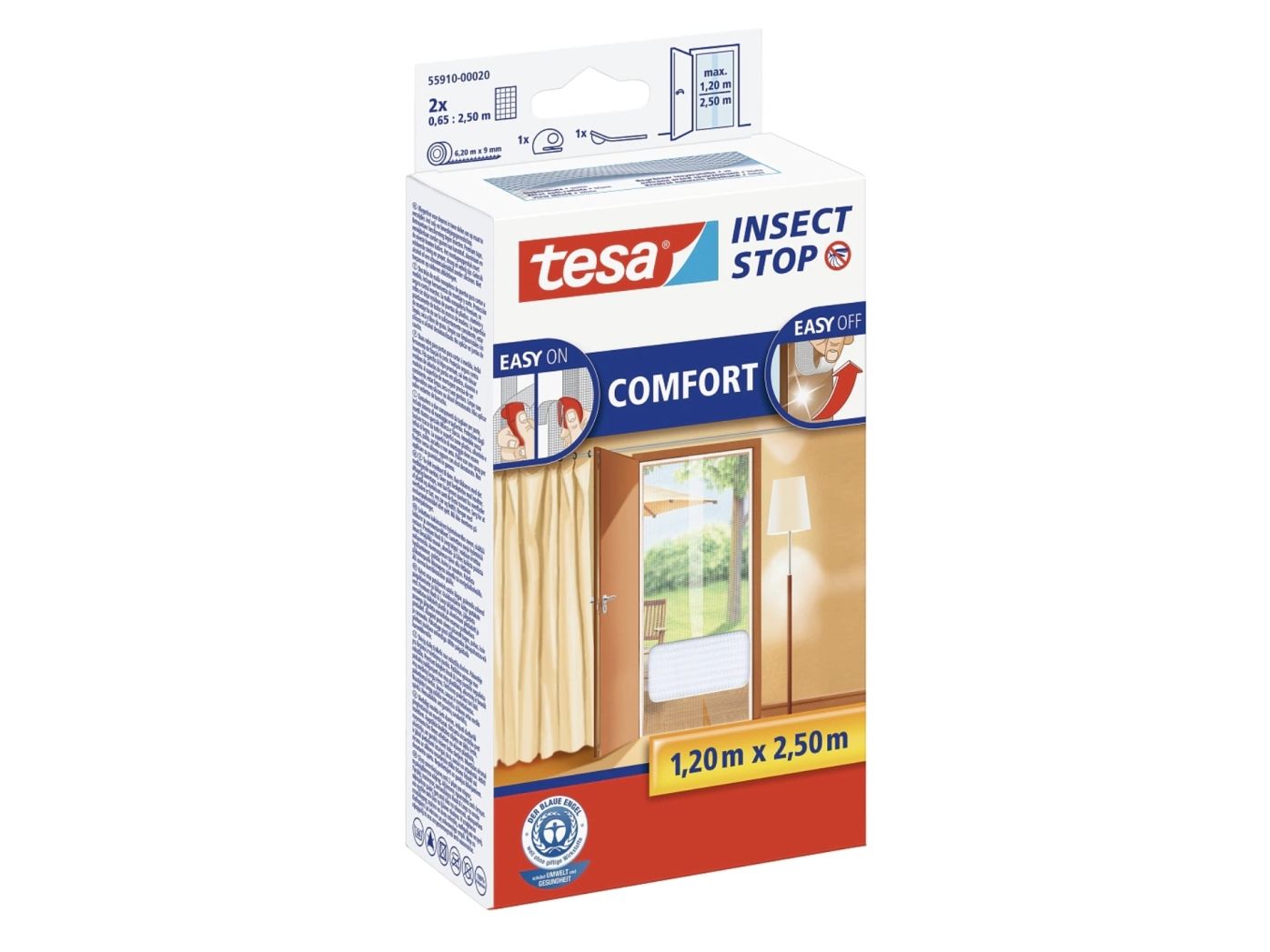 TESA 55910-00020, 650 mm, 2500 mm, Hvid