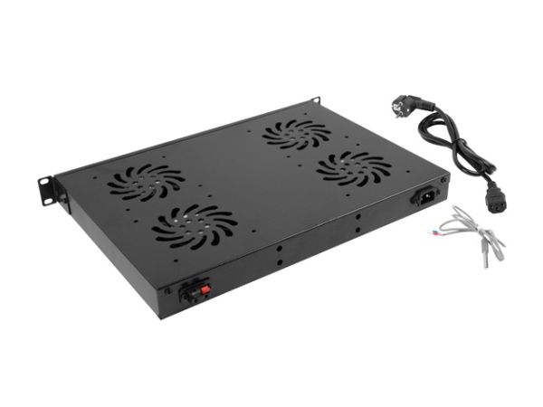 Lanberg - Fläktpanel för rack - med 4 kylfläktar - 230 V - svart, RAL 9004 - 1U - 19 | Datorer & Surfplattor - Servertillbehör - CPU | GameStuff