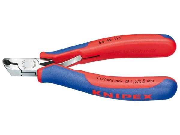 Knipex 64 42 115, Vornschneider, Stahl, Blau, Rot, 115 Mm, 69 G