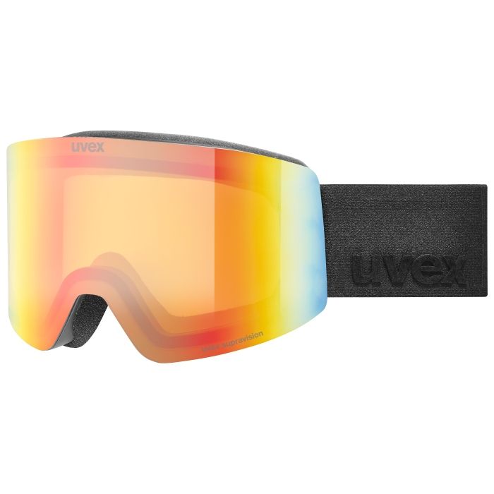 Uvex 5506822230, Dobbelt objektiv, Spejl, Unisex, Cylindrisk (flad) linse, Sort, Flerfarvet