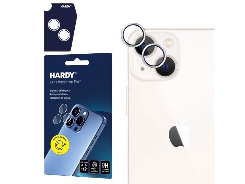 3Mk Hardy Lens Protection Pro, Iphone, Iphone 13 Mini, Iphone 13, Ridseresistent, Splintfri, Sølv, Transparent, 1 Stk