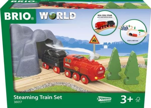 Brio Jernbane 36017 Damptogsæt - 1020x480mm (3år+)