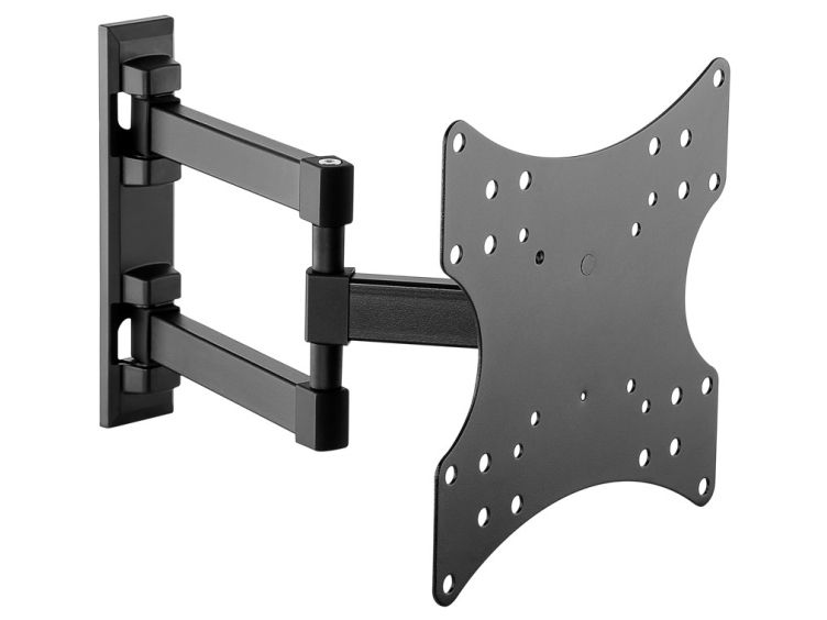Goobay Basic Tv-Vægbeslag Basic Fullmotion (S), Sort - Til Tv'er Fra 58,40 Cm (23") Til 106,70 Cm (42") (58-107 Cm), Fuldt Bevægeligt Dobbeltarmled (