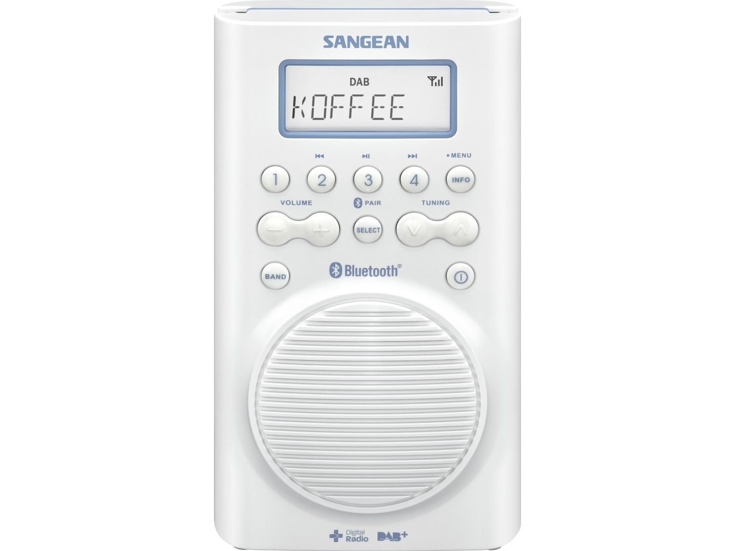 Badezimmerradio Sangean H205 Dab+, Fm Wasserdicht Weiß