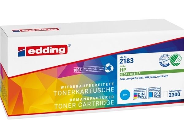 Edding Edd-2183 Tonere Single Erstatter Hp 410A (Cf411a) Cyan Kompatibel Tonerkassette