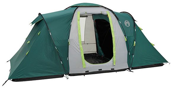 Coleman Spruce Falls 4, Camping, Hård ramme, Gruppetelt, 4 person(er), Teltlærred, Grøn, Grå