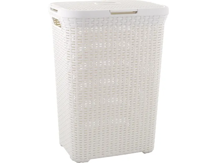 Laundry bin Curver Style 60 ltr. rattan, råhvid