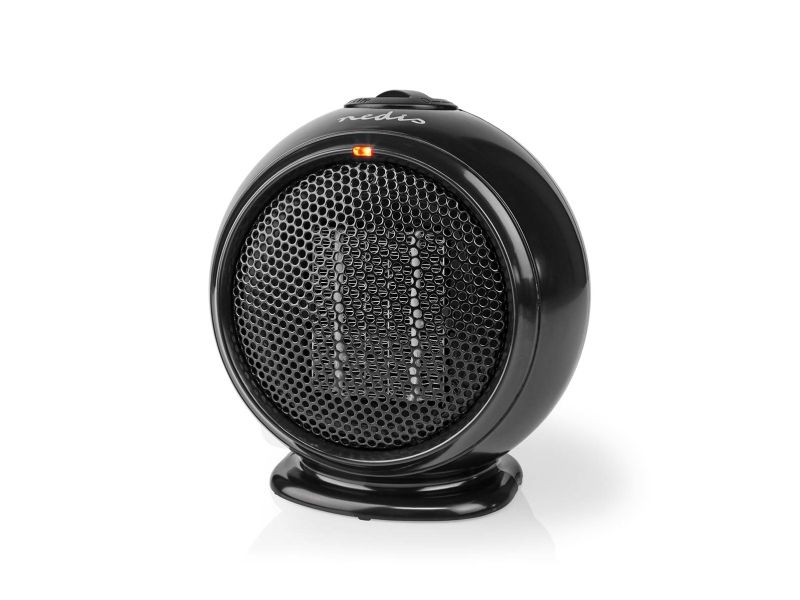 Nedis HTFA15BK, Blæser med elektrisk områdevarmer, Keramisk, 1,4 m, Indendørs, Bord, Sort