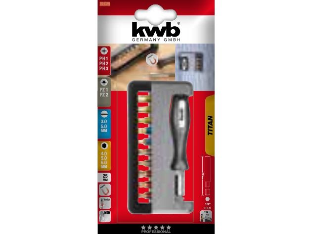 Kwb Titan Handy Bit-Boxen, Sichtverpackung