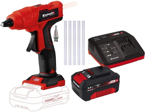 Einhell 4522200, Black, Red, 1.1 Cm, 20 Cm, 170 °C, 2 Min, Battery - Solo
