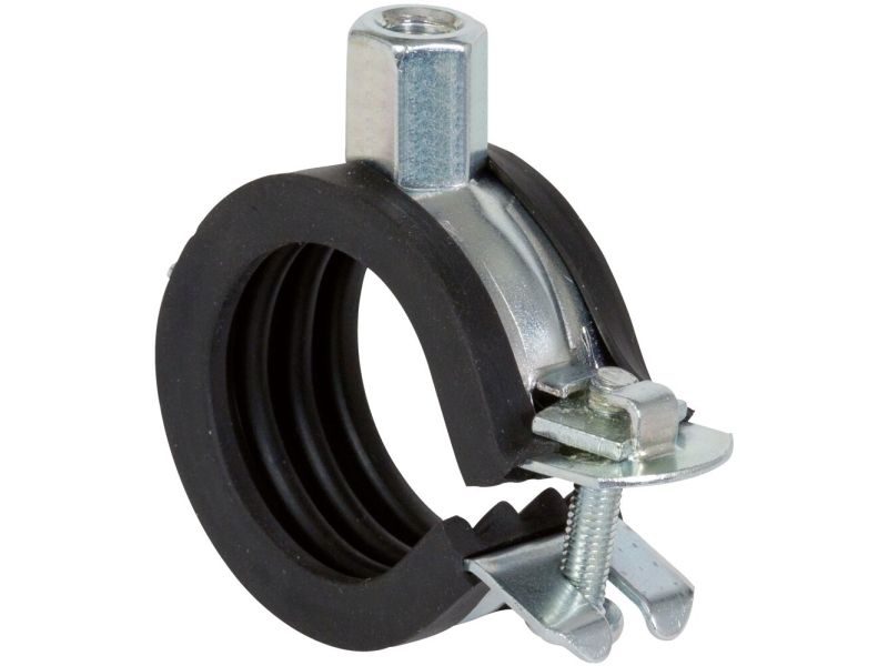 Fischer 512645, Rørholder, Sort, Stål, 12 - 14 mm, 6,35 mm (0.25), EPDM, Zink stål, M8/M10