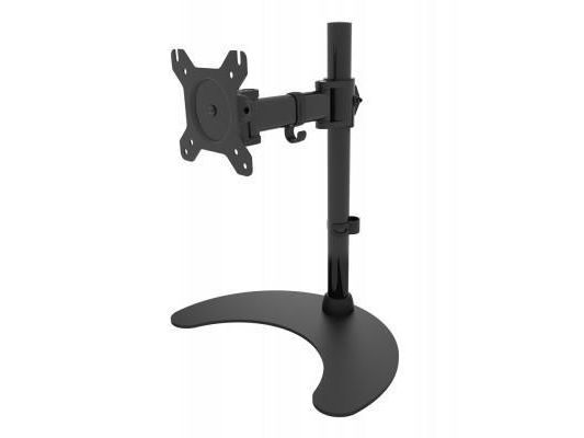 Techly Desk Stand for 1 Monitor 13 -27 with Base h.400mm ICA-LCD 3400, Fritstående, 8 kg, 33 cm (13), 68,6 cm (27), 100 x 100 mm, Sort