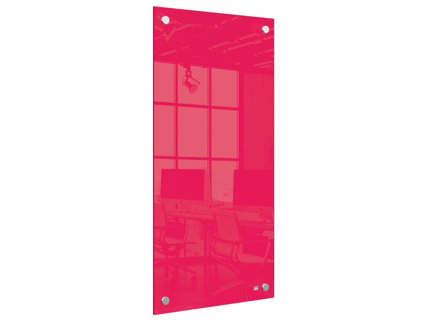 Nobo Lille Glas Whiteboard Panel 300X600mm Rød