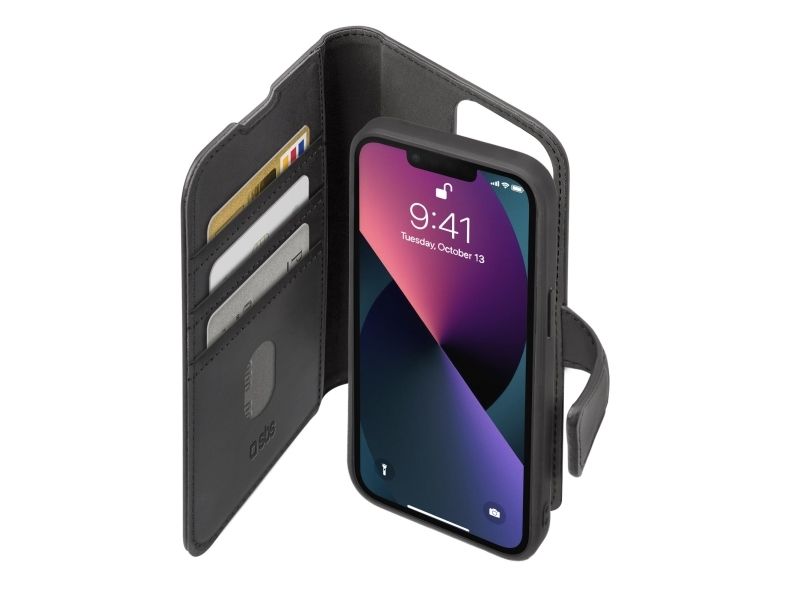 SBS Novelty book cover med aftageligt cover til iPhone 14 Plus® - Sort