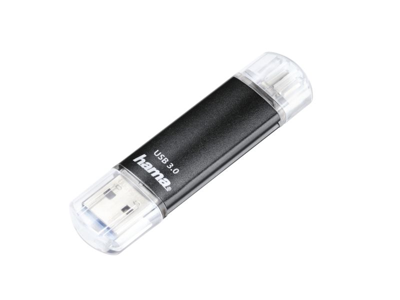 Hama Laeta Twin, 128 Gb, Usb Typ-A / Micro-Usb, 3.2 Gen 1 (3.1 Gen 1), 40 Mb/S, Hætte, Sort