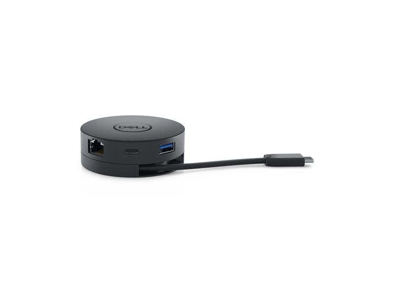 Dell Mobile Adapter Da300, Verkabelt, Usb 3.2 Gen 2 (3.1 Gen 2) Type-C, 10,100,1000 Mbit/S, Schwarz, 3840 X 2160 Pixel, Dell