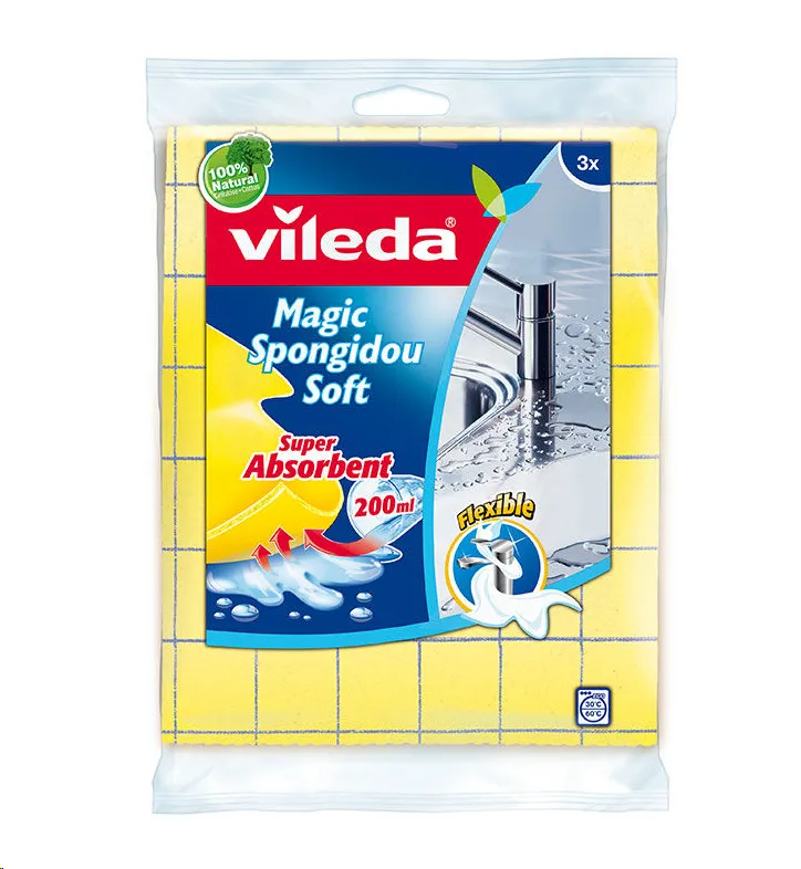 Vileda Svampduk, Gul, 3 st./förpackning | Rengöring - Trasor och liknande - Trasor | GameStuff