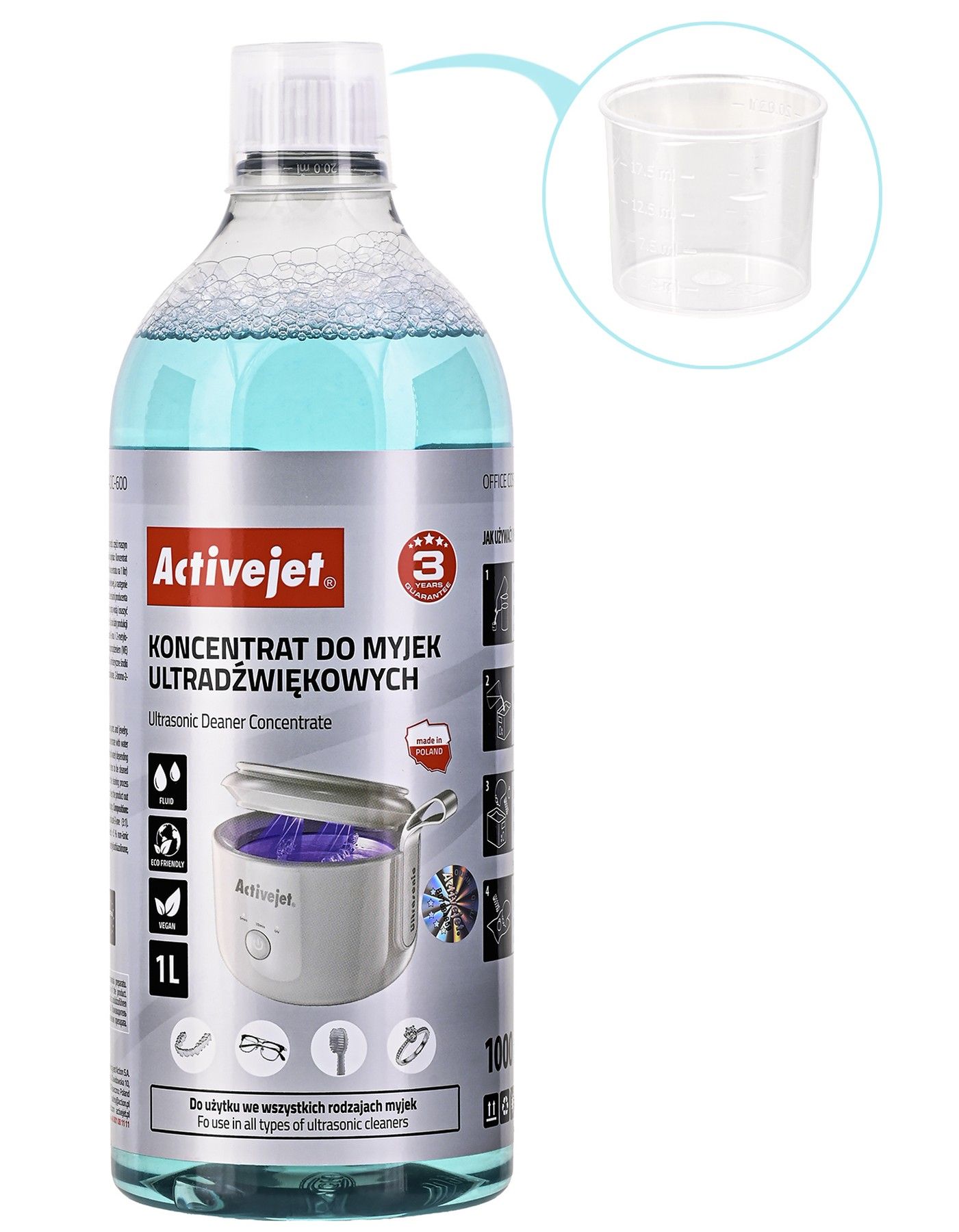 Activejet AOC-600, Udstyrsrensning spray, 1000 ml, Universel, Polen, 1 stk, Sprayflaske
