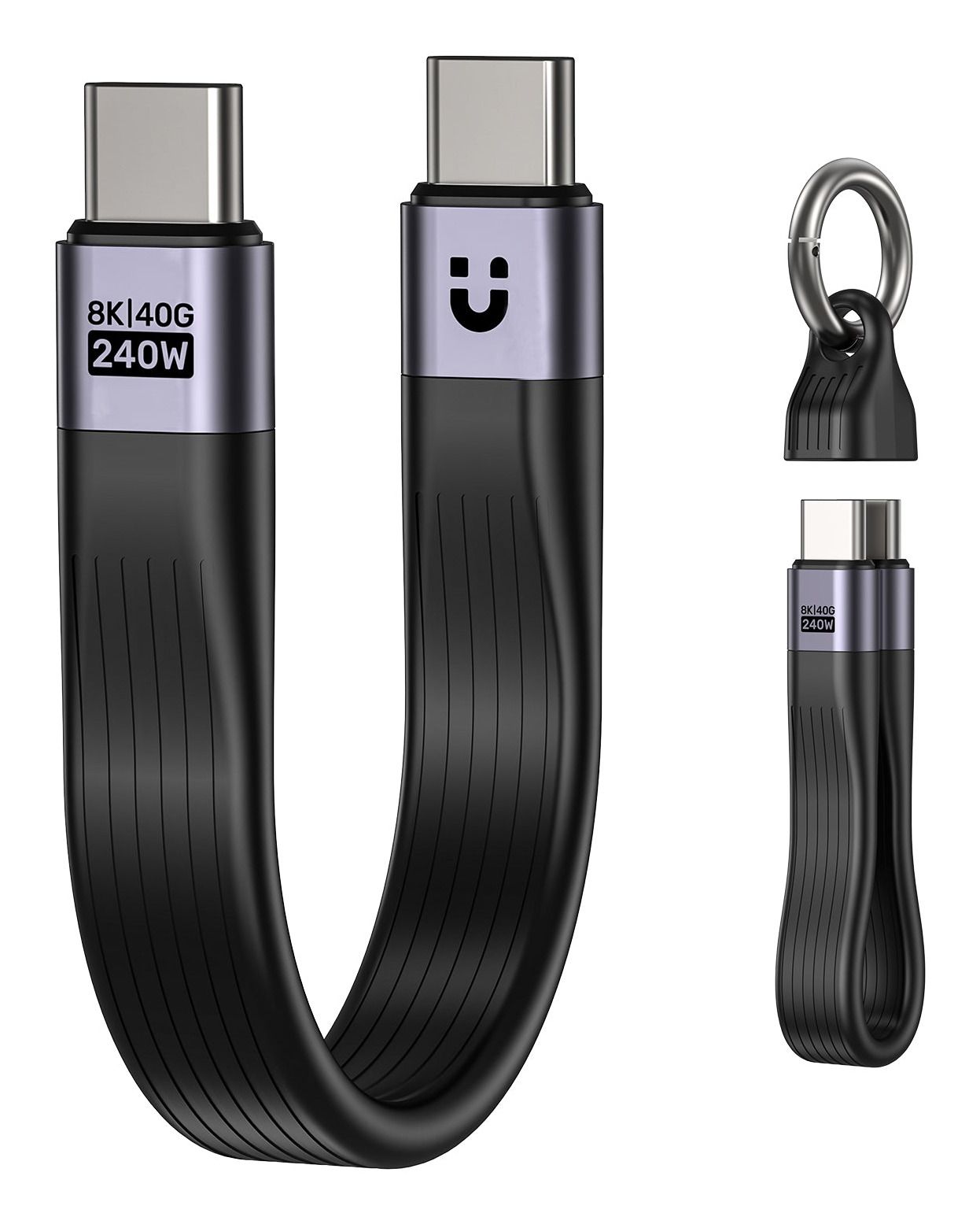 Unitek C14179abk01-0.13M, 0,13 M, Usb C, Usb C, Usb4 Gen 2X2, 40 Gbit/S, Grau