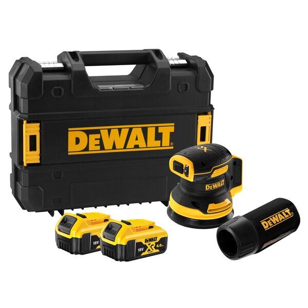DeWALT DCW210P2-QW, Planslipmaskin, Svart, Orange, Borstl&ouml;s, 8000 OPM, 12000 OPM, 2,6 mm