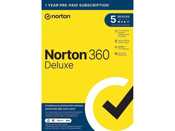 Norton 360 Deluxe Nordic 50GB 1 User 5 Devices 12 Months