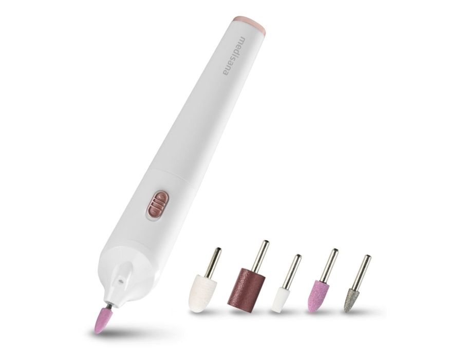 Medisana MP 900 manicure- og pedicureapparat - elektrisk neglepolerer, hvid