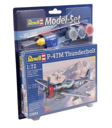 Revell P-47M Thunderbolt, Starrflügelflugzeug-Modell, Montagesatz, 1:72, Republic P-47 Thunderbolt, Kunststoff, Zwischen