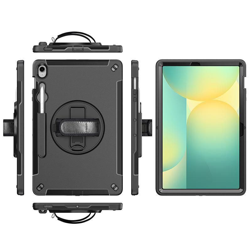 Estuff Ohio - Beskyttelsescover Til Tablet - Grov - Polycarbonat (Pc), Silicone - Sort - For Samsung Galaxy Tab S10+, Tab S9 Fe+, Tab S9+