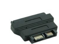 Inline Adapter Sata, 22Pol. Buchse (7+15) Auf Slimline 13Pol. Stecker (7+6), Sata Female 22-Pin (7+15), Slimline Sata, Schwarz
