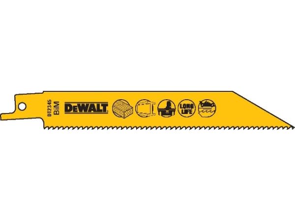 DeWALT - S&aring;gblad - f&ouml;r tr&auml;, tr&auml; med spikar, aluminum, glasfiber, plast - 5 delar - l&auml;ngd: 152 mm