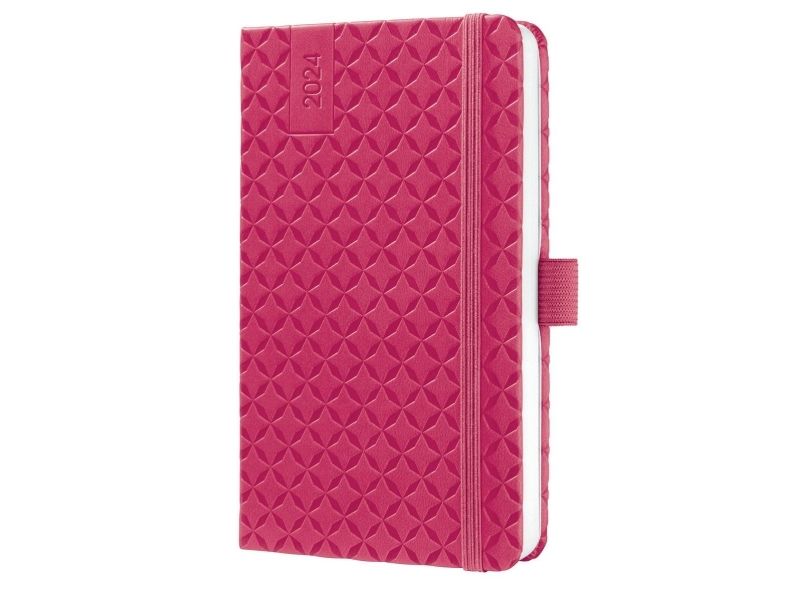 Sigel J4104, Wochen-Terminkalender, Hardcover, 174 Seiten, Pink, A6, Kunstleder