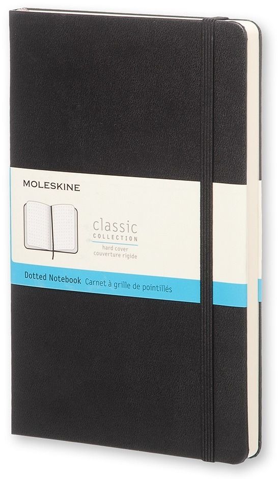 Moleskine Classic, Monokromatisk, Sort, 240 ark, 70 g/m2, Punktgitterpapir, Indbundet