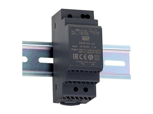 Mean Well Ddr-30G-5 Hatskinne-Dc/Dc-Omformer (Din-Rail) 5 V/Dc 6 A 30 W Antal Udgange:1 X Indhold 1 Stk