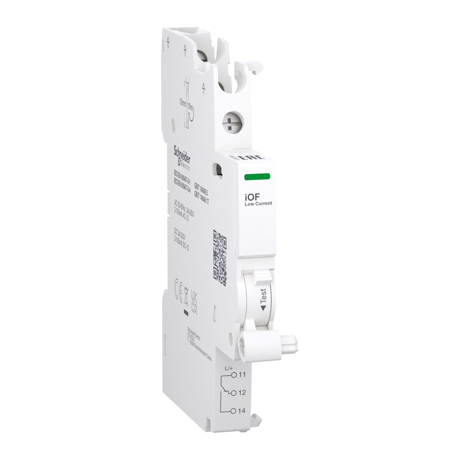 Schneider Electric Acti9 A9A, 9 mm, 73 mm, 86 mm, Hvid, -25 - 70 °C