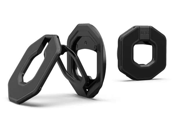 Urban Armor Gear Monarch Mag2 Dual Magnetic Ring Stand, Kickstand, Sort, Metal, Universel, 57 mm, 10 mm