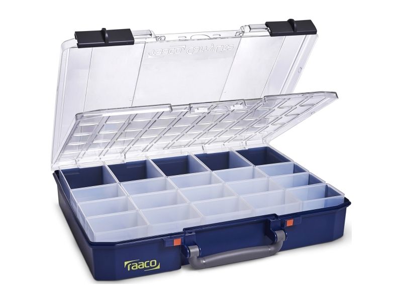 Raaco Carrylite 80 5X10-20/Dlu, Blå, Polykarbonat (Pc), Polypropylen (Pp), 413 Mm, 330 Mm, 82 Mm, 1,97 Kg