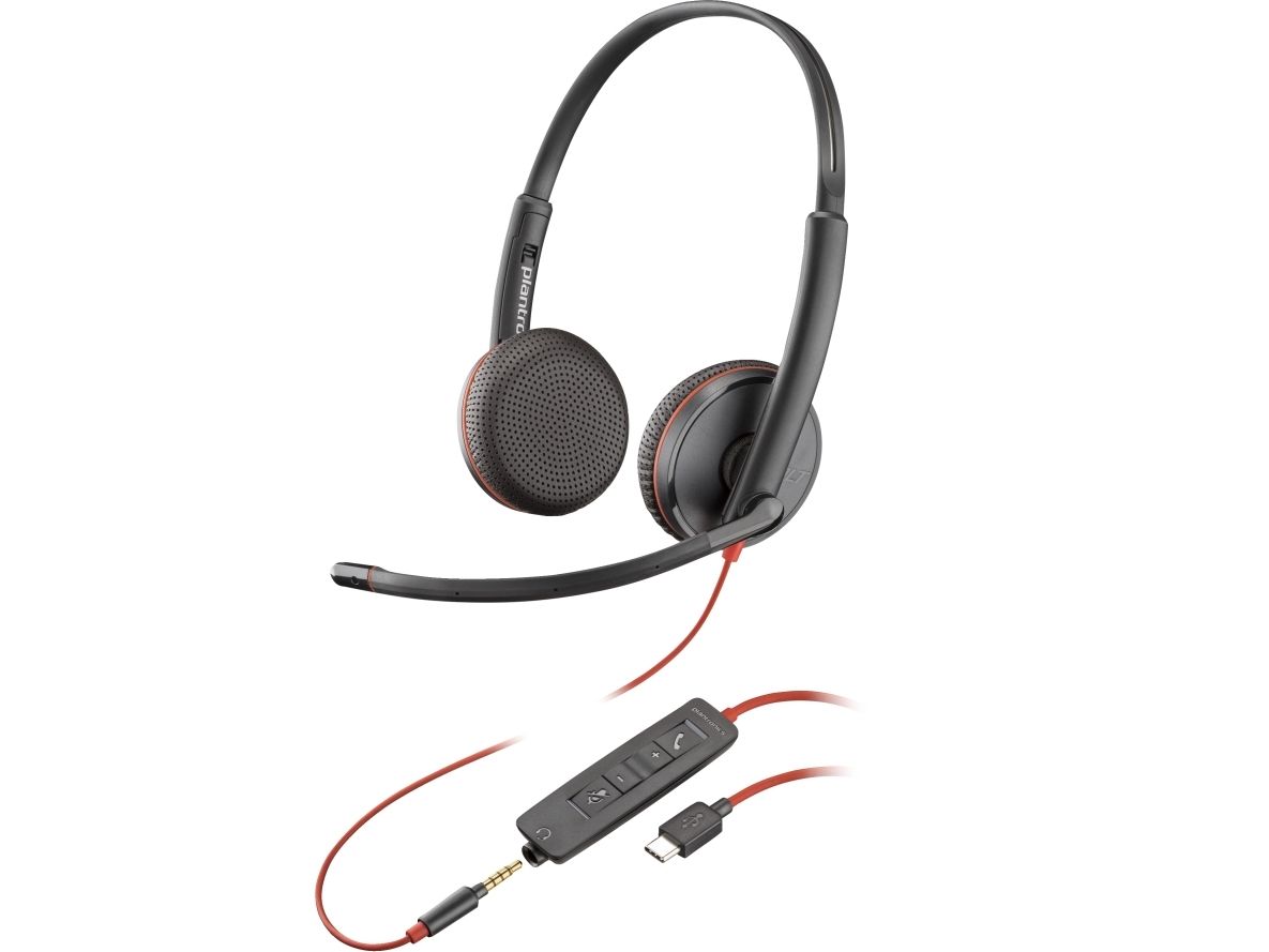 Poly Blackwire C3225 Stereo Usb-C Headset (Bulk), Wired, Office/Call Center, 20 - 20000 Hz, 164.2 G, Headset, Black