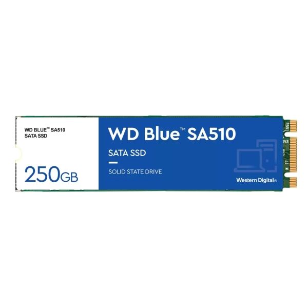 Wd Blue Sa510 Wds250g3b0b - Ssd - 250 Gb - Intern - M.2 2280 - Sata 6Gb/S - Blå