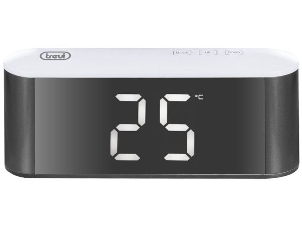 Trevi Ec 883 Bl, Digital Alarmur, Rektandel, Sort, Hvid, 12/24H, F, °C, Led